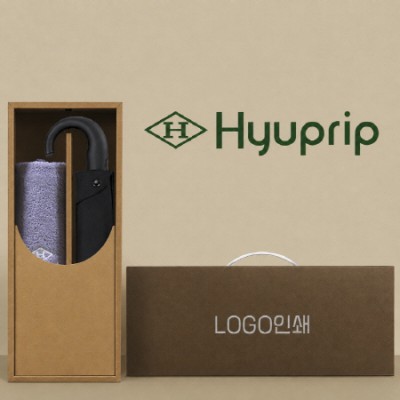협립 3단 280T 블랙곡자손 완전자동 우산 +협립호텔코마170타월-세트