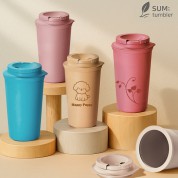 나무소재 숨텀블러 더블 월머그 이중텀블러 450ml/, 녹색인증보유 탄소중립