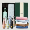 라이트핏 O링손잡이 5단암막양우산+보송보송데일리 순면타올155g 우산선물세트