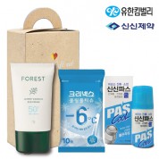 브생건95호(유한킴벌리 에센스선크림+신신제약 롤온쿨연고물파스+크리넥스쿨링물티슈)