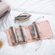 4in1 궁극의 수납력, 수납왕 여행용 멀티파우치-핑크