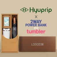 협립 3단 70 암막고밀도 완전자동우산 +배터리+스마트온도계카페텀블러-세트