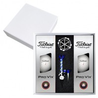 타이틀리스트 PRO V1x 6구 볼마커칩 자석티 고급 싸바리케이스