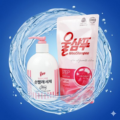 애경 울샴푸 손빨래 세탁세제 본품리필세트