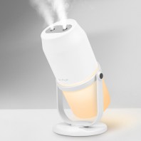 회전형 무드등 무선 듀얼분사 가습기 280ml 휴대용 탁상용 EM-19