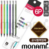 모나미 바우하우스육각지우개연필6P세트 (모나미공식협력업체)
