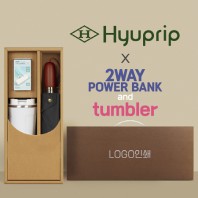 협립 3단60엔티크 고밀도 완전자동우산 +배터리+스마트온도계카페텀블러-세트