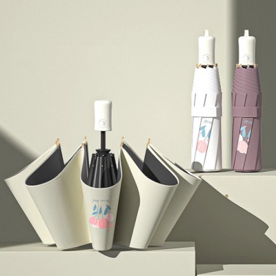 튤립 UV 3단 자동우산 우양산