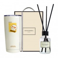 시즈넬 선물세트 카카오 춘식이 빨대 텀블러+디퓨저 100ml 플레인