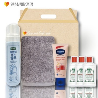 돌봄케어102호(디펜드샴푸+국산타올170g+바세린핸드크림+유시몰가글)
