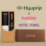 협립 3단 70 완전자동우산 +스마트온도계 카페텀블러+협립호텔코마170타월-세트