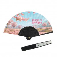 인견한지 흑선 (대/중/소) 독판 전통부채