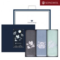 송월타올 달보드레 전통 자개(130g) 자수 3P세트