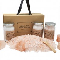 웰세스 S3 히말라야핑크솔트 세트 (핑크알갱이250G,핑크파우더250G,화이트파우더250G,대나무스푼)