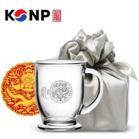 한국전통 K컬쳐 곤룡포 클래식 글라스 머그컵 440ml (보자기 포장)
