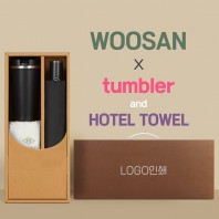 가르시아 3단60 10K 초고밀도 완전자동우산 +스마트온도계 카페텀블러+협립호텔코마170타월-세트