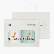 [송월타올] 옥행운자수 2p 선물세트(쇼핑백)