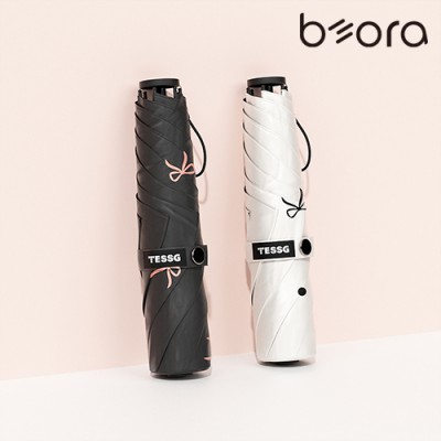 BOR 무지 인쇄우산 051 테스지 프렌치 리본 초경량 우양산