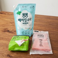 LG생활건강 대용량 퐁퐁 주방세제 1200ml  크린랲 행주 고무장갑 3종세트