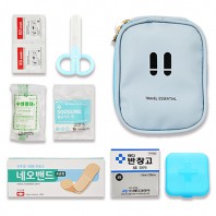 파스텔 휴대용 미니 구급파우치 세트