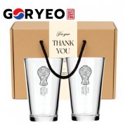 한국전통 K컬쳐 고려청자 샤이닝 글라스컵 480ml 2P 선물세트