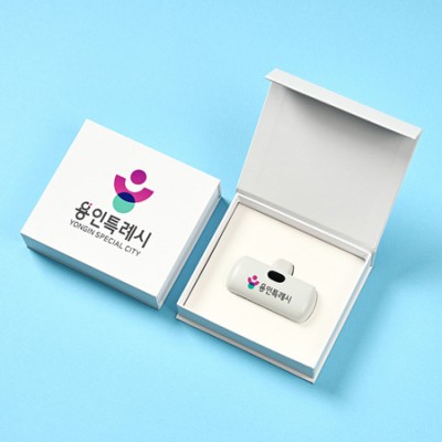 LCD 고속 일체형 보조배터리 5000mAh+자석싸바리