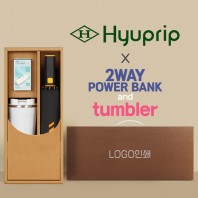 협립 3단60 슈퍼TEN(10K) 컨테이너 완전자동우산 +배터리+스마트온도계카페텀블러-세트