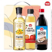 해표 카놀라유 사과식초굴간장 3종 선물세트