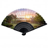 오죽실크천 흑선(독판) 전통부채