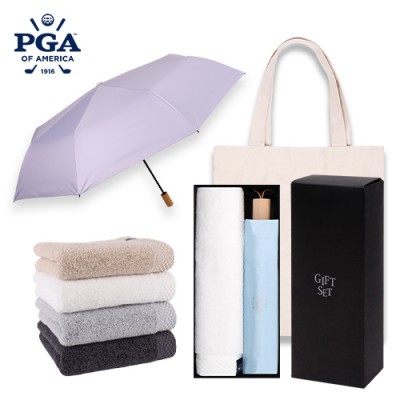 PGA 3단 수동 컬러풀 아이스크림 우산,호텔스페셜180타올세트