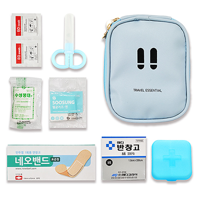 파스텔 휴대용 미니 구급파우치 세트