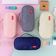 옥스포드 대용량 파우치 손잡이 필통 K2608
