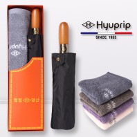 협립 3단60 엔티크 초고밀도 완전자동우산+호텔코마170타월1P-세트