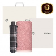 송월 타월 우산 2매 콤보세트 ( 40수180g+ 3단모던체크)