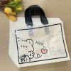 375_50개의 귀여운 곰돌이 무늬 플라스틱 토트 백