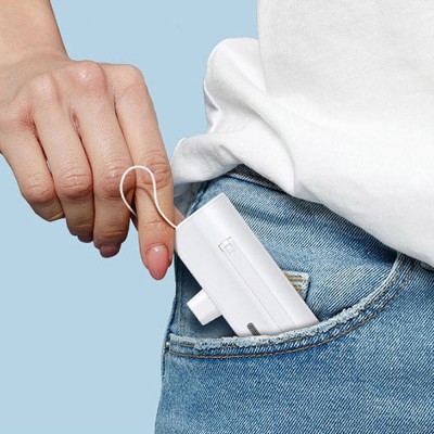 뉴에이커 2in1 듀얼 충전 일체형 미니 보조배터리 5,000mAh SM-ST-30