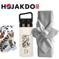한국전통 K컬쳐 까치와호랑이 호작도 캡캐리 텀블러 380ml (보자기 포장)