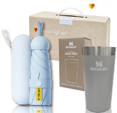 스탠리 브생건251호(스탠리 진공 파인트컵473ml+5단 6K UV암막양우산 파우치포함)