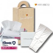 브랜드생활건강 282호 2종세트 (크리넥스 안심물티슈+아쿠아 쿨토시세트)