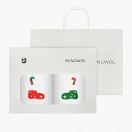 [송월타올] 스노우크리스마스 120g 2매세트+쇼핑백