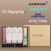 협립 3단 60 슈퍼 거꾸로 완전자동우산 +협립눈꽃타월타월3P+락앤락슬림핏원터치텀블러+선크림+배터리-세트