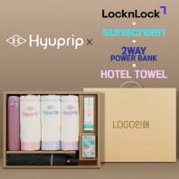 협립 3단 60 슈퍼 거꾸로 완전자동우산 +협립눈꽃타월타월3P+락앤락슬림핏원터치텀블러+선크림+배터리-세트