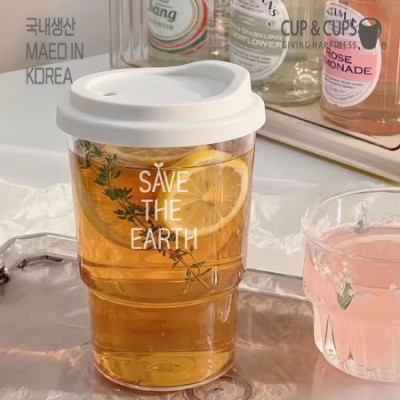 컵앤컵스 클리어 리유저블 텀블러 473ml
