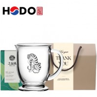 한국전통 K컬쳐 호랑이 맹호도 글라스 머그컵 440ml 오설록 기프팅