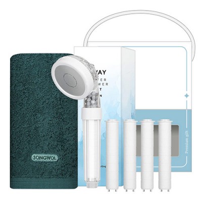 [송월]포인트40(40수 200g)+3WAY 샤워기(필터4개포함)세트