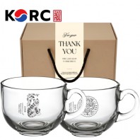 한국전통 K컬쳐 요거트볼 시리얼볼 그릭 디저트 머그컵 470ml 2P 선물세트