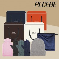 플씨드 패션 롱 비니 + 코듀로이 넥워머 + 벨벳 코지 장갑 + 다용도 손난로 4종 세트