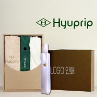 협립40수호텔코마180타월+협립3단55 카본6K 완전자동 초경량 고밀도 암막 우양산+협립 무지에코백 세트