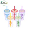 [보틀로만] 파스텔 투명 라이너 스트로우 텀블러 473ml