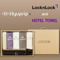 협립 3단 레자곡자손 슈퍼 완전자동우산 +협립호텔코마170타월4P+락앤락슬림핏원터치텀블러-세트